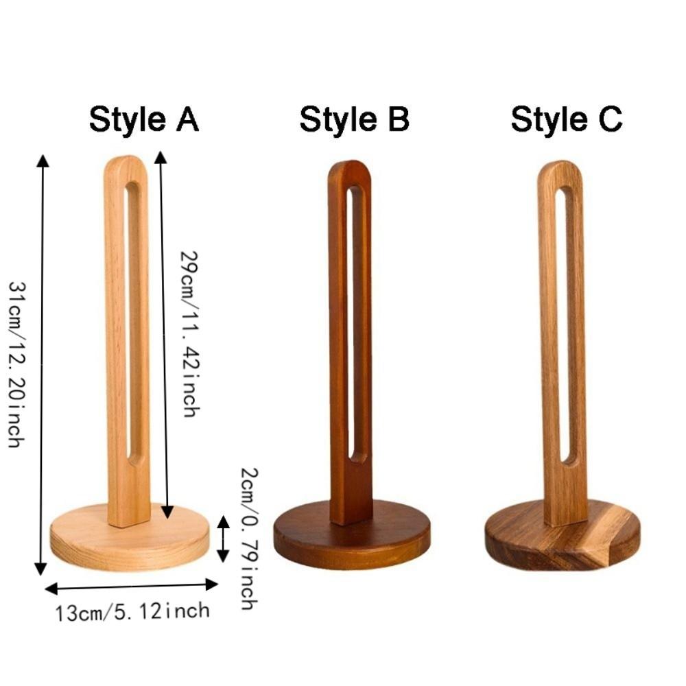Moisture-proof Wooden Paper Towel Holder Non-Slip Roll Paper Holder Dining Table