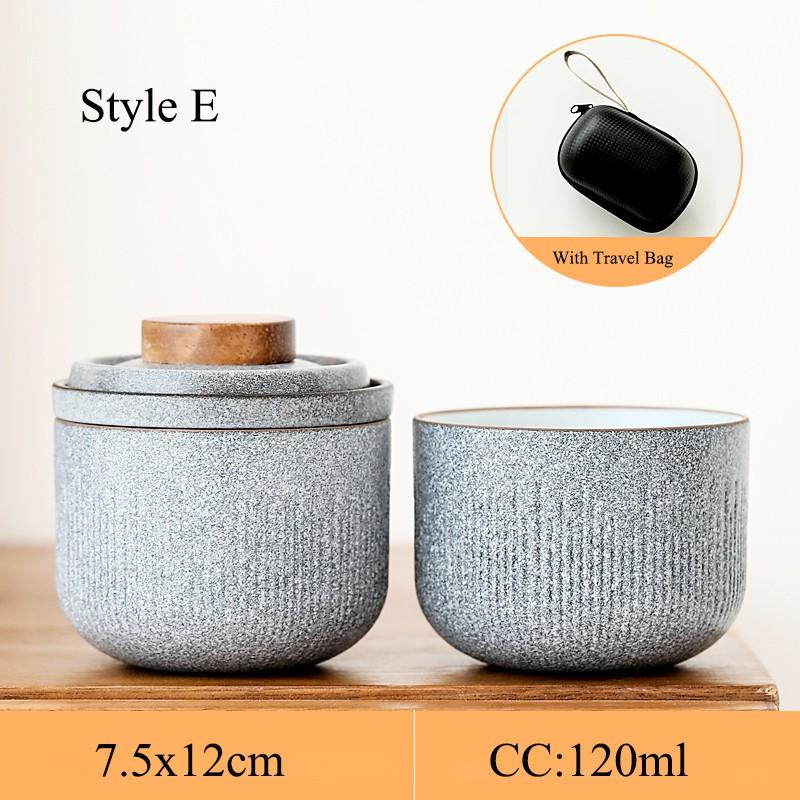 Набор для чая Кунг-фу Портативный Один чайник Две чашки Керамическая Быстрая чайная чашка