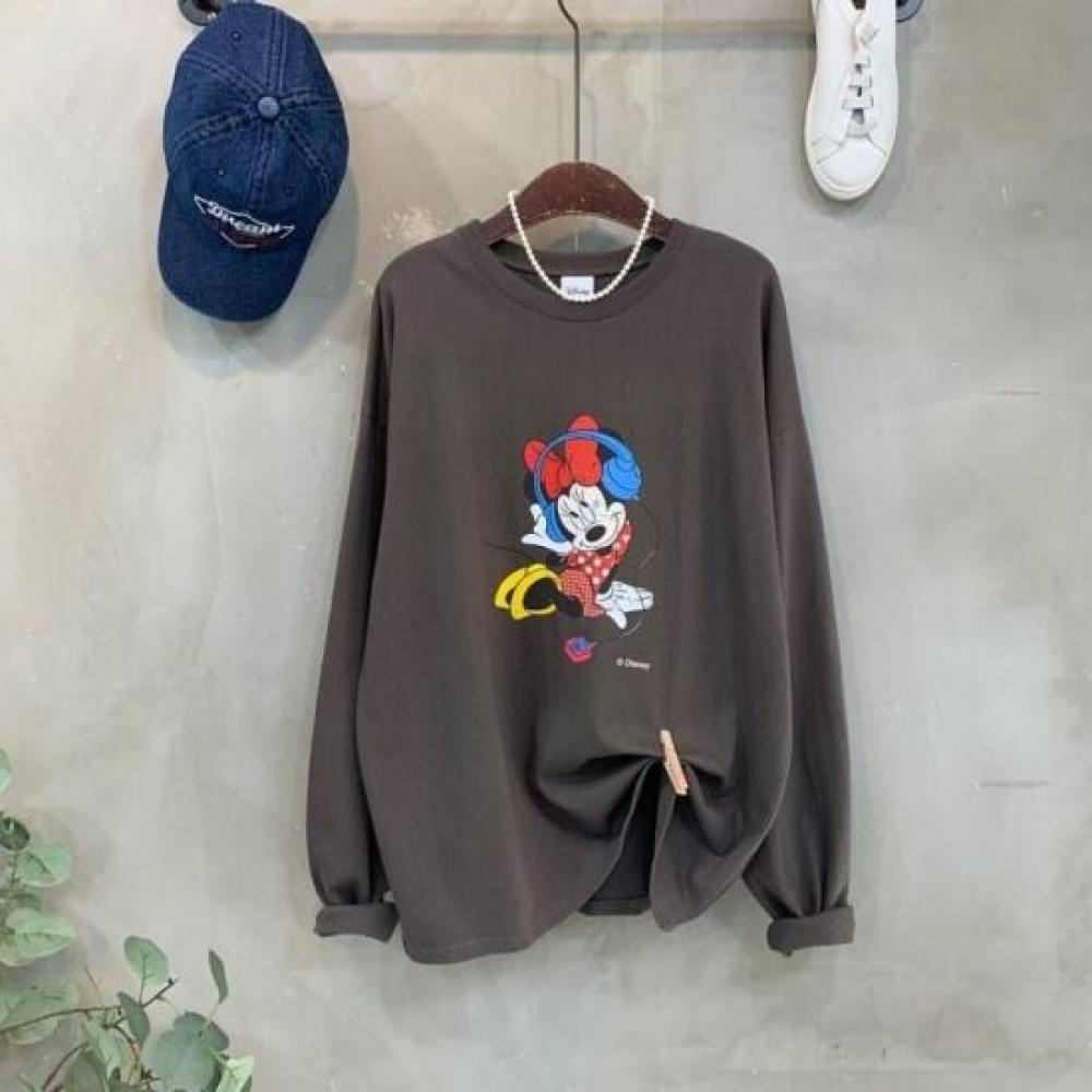 C S In The Room mInnie mouSe vIntage prIntIng Long Sleeve SweatShirt 3 Color