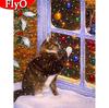 Алмазная картина, вышивка крестом, кошка, Алмазная вышивка, мозаика, распродажа, ремесло, Рождественский подарок