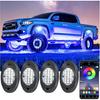 4 RGB светодиодные роковые подсветки, Многоцветный неоновый комплект подсветки днища, Подсветка колесных арок с управлением через приложение и музыкальным режимом, Подсветка днища для