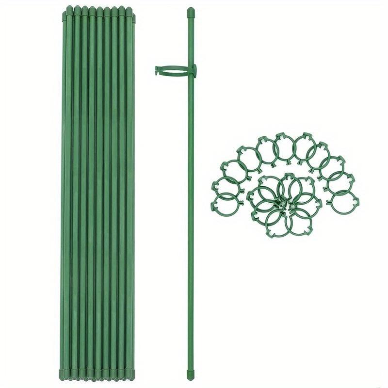 Garden Plant Support Stakes for Roses Orchid Climbing Vines Anti Tipping Pole Single Stem Flower Stakes Plant Cage Support Frame