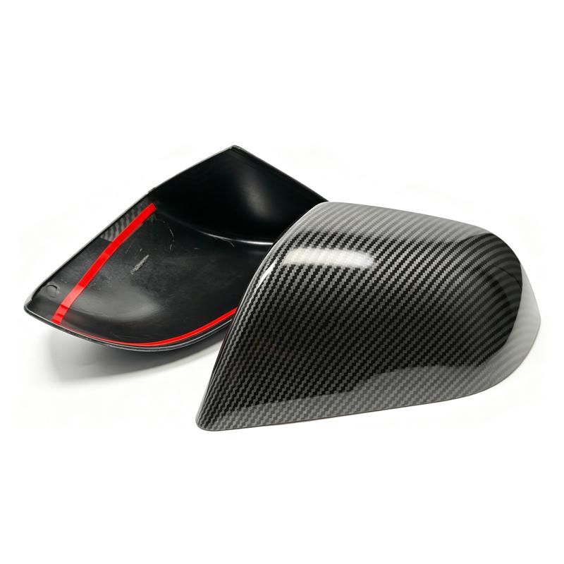 For Tesla Model 3 Highland Carbon Fiber Side Mirror Cover Adhesive-backed Cap 2017-2026 Stick On Rearview Mirror Decor Shell