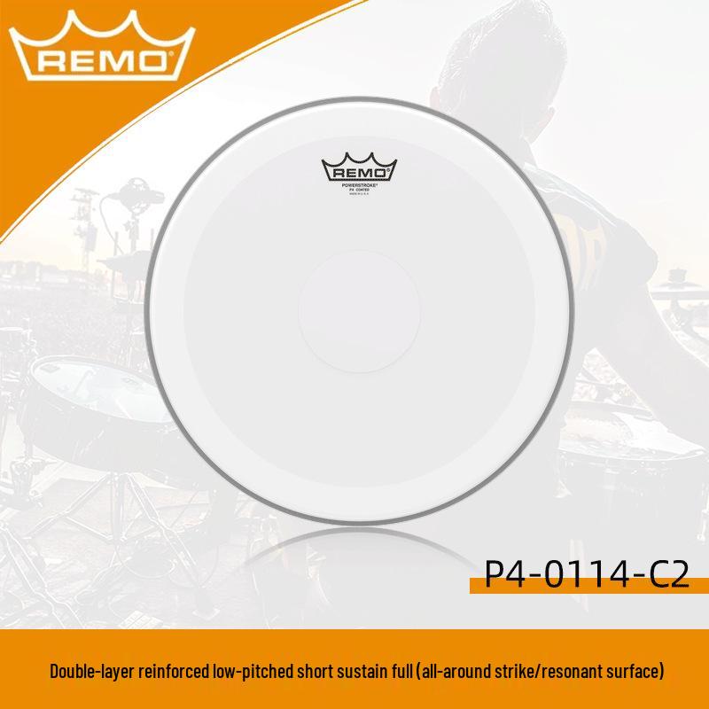 Allied Parts 14" REMO Пескоструйная Шведская Барабанная Установка, Черно-Белый Однослойный Резонансный Пластик для Барабана