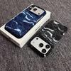 Чехол для iPhone 17 Pro Max из углеродного волокна с магнитной волной, полуобертка из кевлара, ударопрочный для Apple 16.