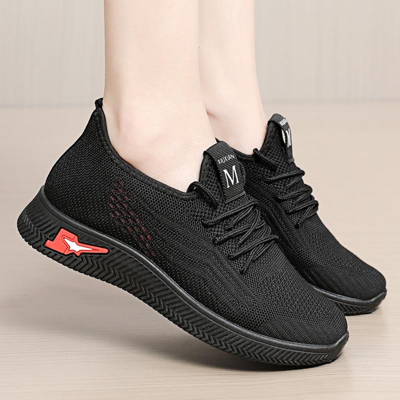 Тканевая обувь, Женская обувь на низком каблуке, Дышащая и универсальная обувь для ходьбы