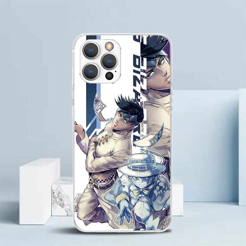Чехол для телефона JoJo's Bizarre Adventure Аниме Для IPhone 16 17 Air 16E 15 14 Plus 13 Mini 12 11 Pro Max 7 8 + SE 2020 Мягкий ТПУ Задняя крышка