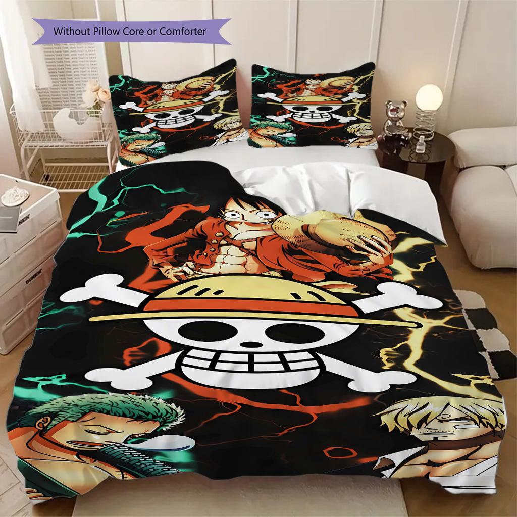One Piece Anime Soft and Comfortable Duvet Cover, Children's Bedding Set Gift, Various Sizes Available LXR169