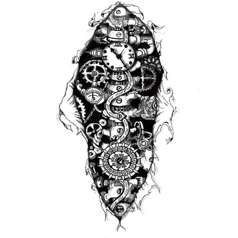 Наклейка на татуировку на руку с цветком, крылья ангела, череп, ветер, набор для переноса на воду, водонепроницаемая наклейка на татуировку