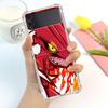 Роскошный чехол для Samsung Galaxy Z Flip 3 4 5G Funda Z Flip3 прозрачный ПК жесткий противоударный чехол для телефона с рисунком аниме покемон