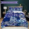 Evil Eye Pattern Bedding uilt Set uilt Cover Pillowcase Home Decoration Birthday Gift (1 * duvet cover + 2 * pillowcase  without core)165