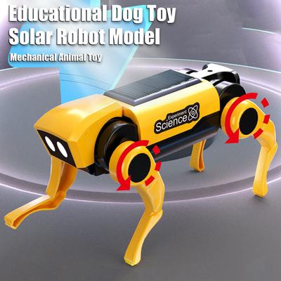 Робот-собака Yousheng Solar, игрушка, подвижные суставы, электрическая ходьба, механическая кошка, игрушка для детей, STEM, обучающая игрушка-конструктор животное, для малышей, мальчиков, девочек, подарок