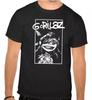 Unisex Tees 100% Cotton Men's Women's Tops GOR.ILLA.Z ROCK MUSIC LOGO BLACK T-SHIRT -1003-