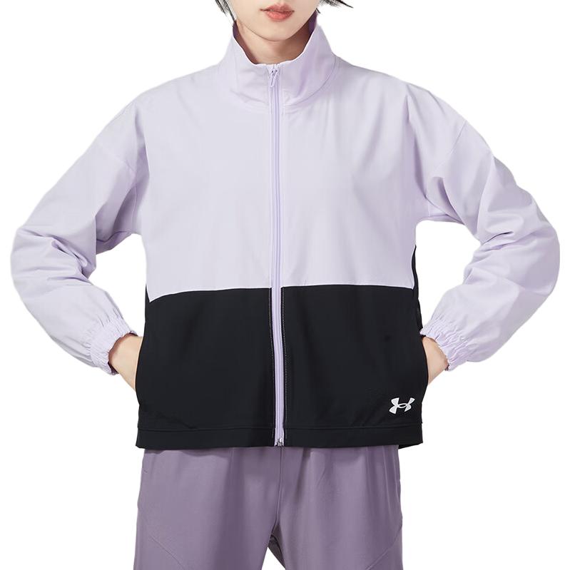Under Armour Spliced Sports Casual Stand Collar Jacket Women Jackets Multicolor 1370738-515