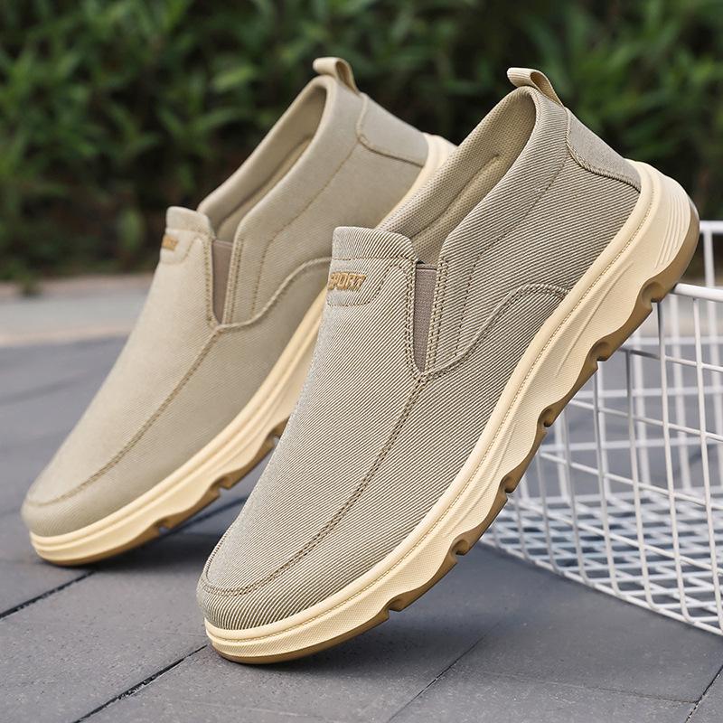 Shoes Men's Cloth Shoes Casual Shoes Autumn One-pedal Breathable Old Beijing Cloth Shoes Shallow Mouth Lightweight Single Shoes
