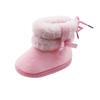 Winter Toddler Infant Newborn Fur Snow Boots With Bow Tie Warm Shoes Mid-tube Booties Little Kids Shoes