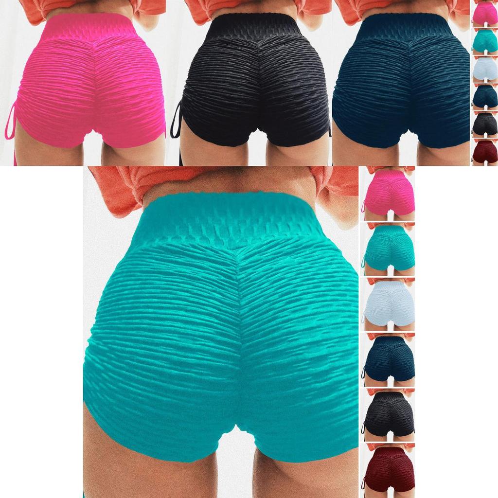 Женские спортивные шорты Атлетические для зала Тренировки Push Up Подтягивающие Фитнес Йога Леггинсы Брюки С подчеркивающей фигуру посадкой И яркими цветами
