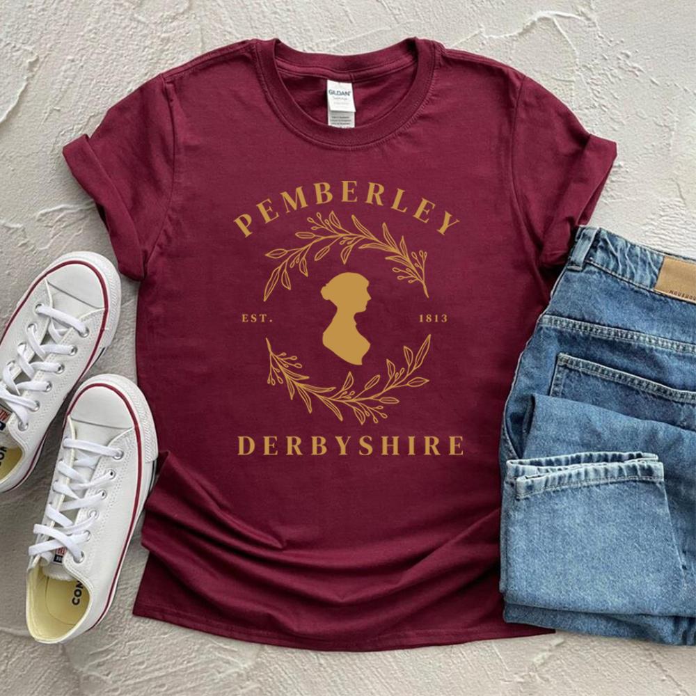 Pemberley T Shirt Jane Austen Shirt Jane Austen Gifts Bookish Tees Dark Academia Clothing Reading Tshirt Literature Harajuku Top