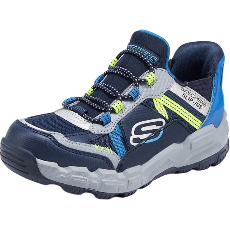 Skechers Мальчики Удобные Универсальные Нескользящие Прочные Низкие Кроссовки для Бега Детские кроссовки Темно-синий Синий 403842L-NVBL