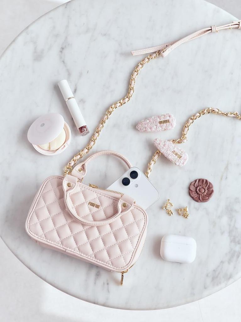 Furfur Quilted Phone Holder RWGB254508 Pink F Women's