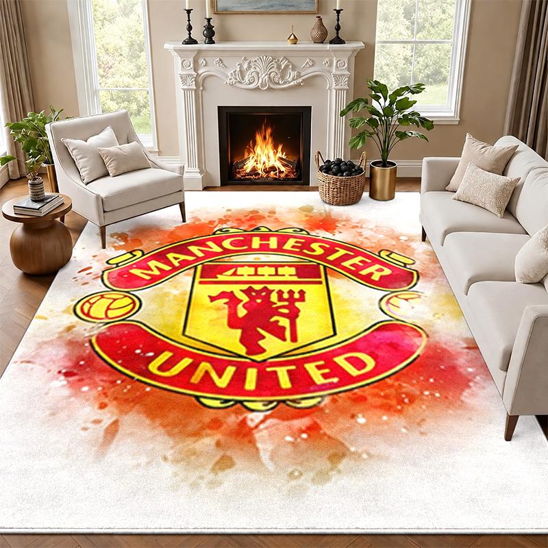 FC Manchester Carpet Door Mat for Living Room or Bedroom Protective Mat Under Chair Office Decoration Christmas Gift Birthday Present