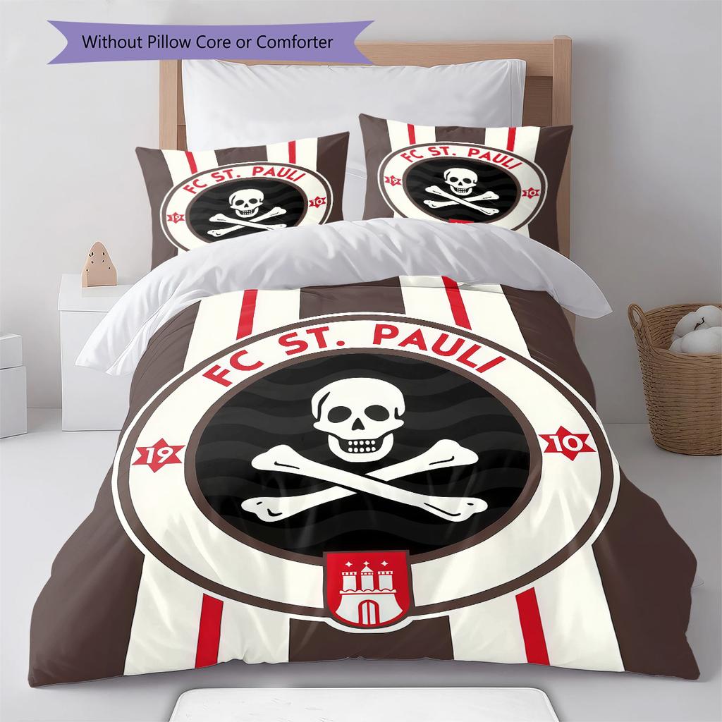 St. Pauli logo Bedding Quilt Set Quilt Cover Pillowcase Home Decoration Birthday Gift (1 * duvet cover + 2 * pillowcase, without core)
