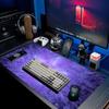 XXL Игровой коврик для мыши Фиолетовая Неоновая Звезда Фрактальный Космический узор Коврик для стола Нескользящий Резиновый Клавиатурный коврик Галактика Настольный коврик
