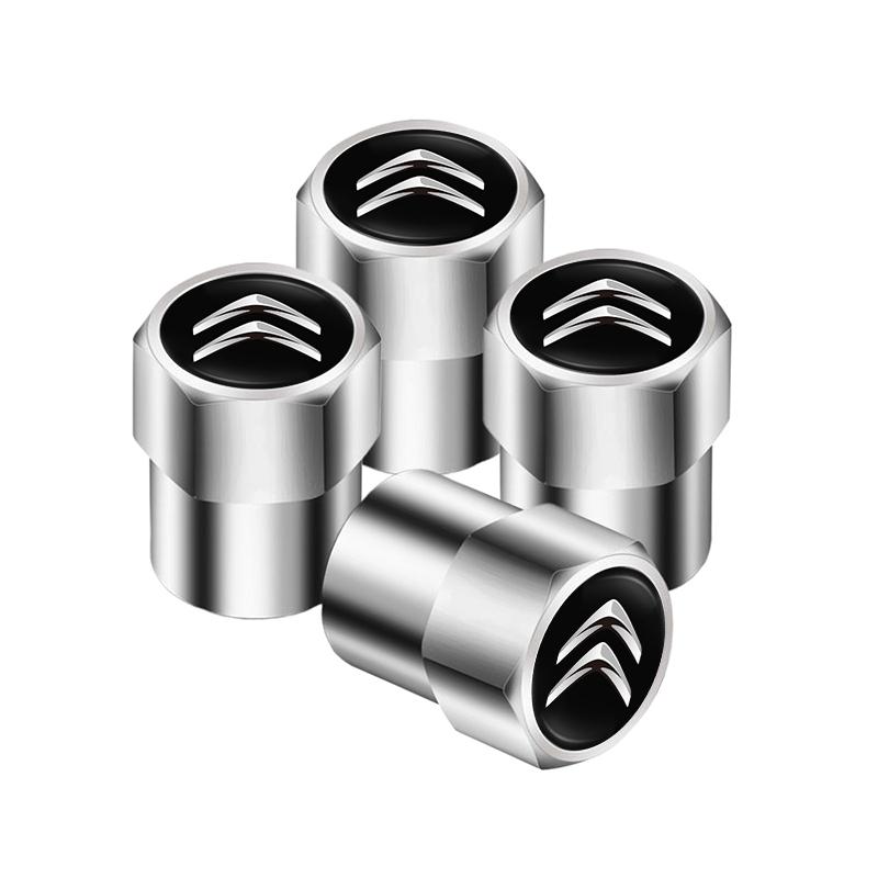 Aluminum Alloy Car Tire Valve Stem Caps Wheel Valve Accessories For Citroen C5X e-C4 X e-C3 C4 C3 C5 Berlingo C-Elysee C-Crosser sdcr63