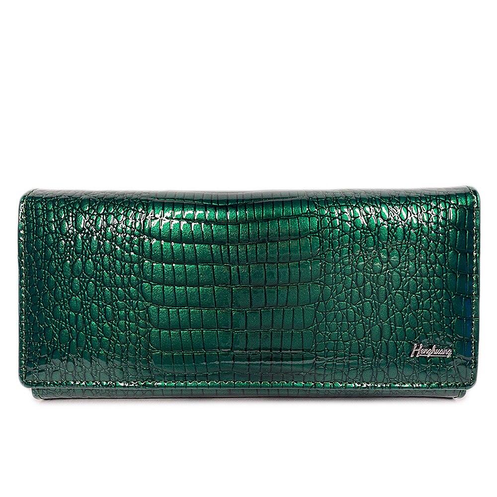 Женские кошельки Женский Роскошный бренд Аллигатор Длинный Натуральная кожа Женский клатч Кошелек для монет Магнитная застежка Крокодил Корова Кошелек KTY