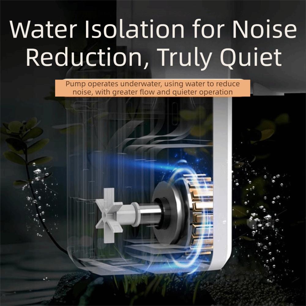 Oxygenation Wall-Mounted Filter 3-in-1 Aquarium Filter Silent Fish Tank Filter Pet Supplies