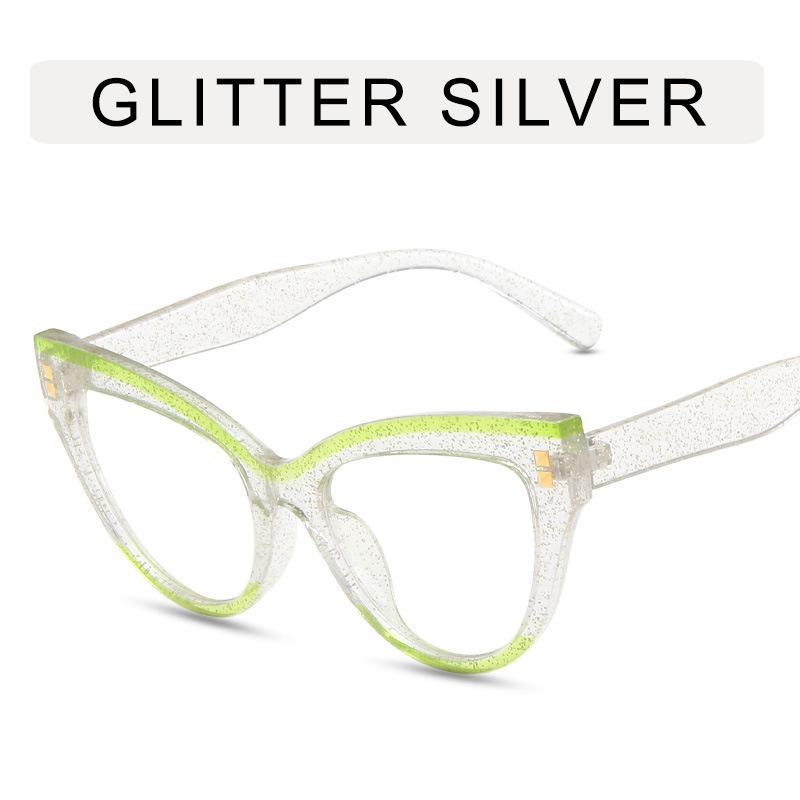 Оправа очков «кошачий глаз» Модные линзы с защитой от синего света Женские ультралегкие большие оправы INS Trend Eyewear Модные украшения