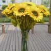 1шт домашний сад забор украшения поддельные цветок яркий большой искусственный подсолнух