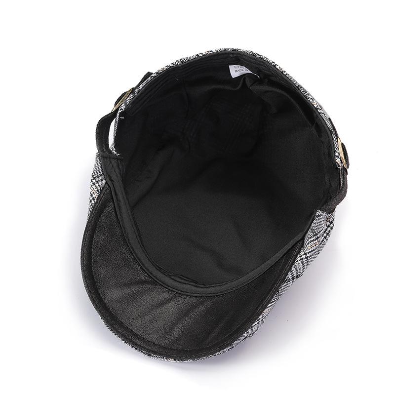 Весна и лето ретро шляпа с утиным язычком мужская клетчатая кепка английская модная женская клетчатая кепка берет