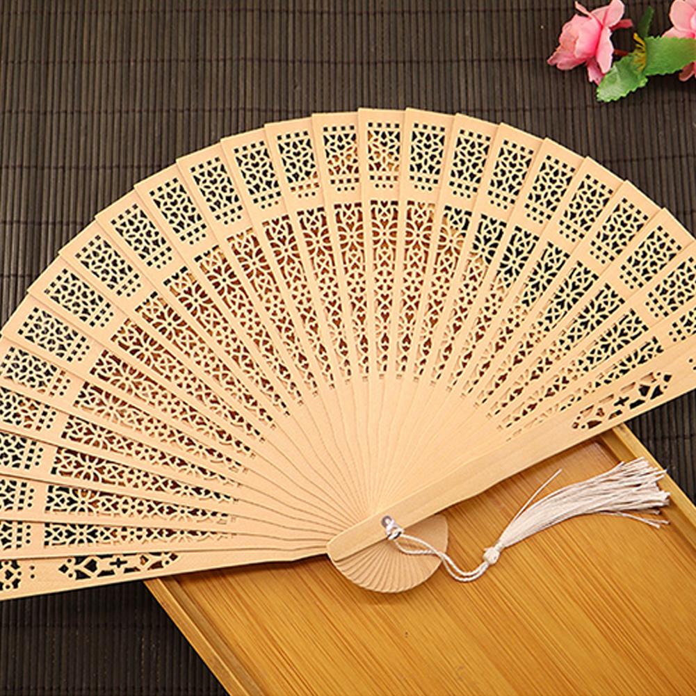 Personalized Carved Chinese Style Wooden Folding Fan Fan Sandalwood Decoration Home Hand Party Supplies Wedding G3O1