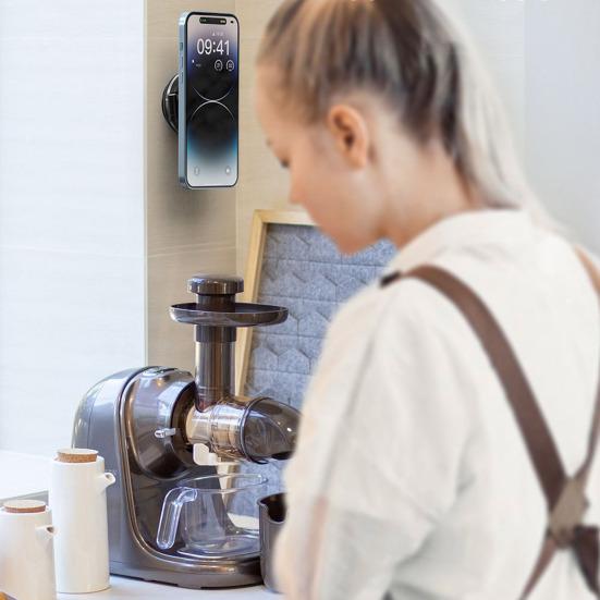 Магнитный держатель для телефона с двумя присосками, беспроводная зарядка, регулируемое крепление на приборную панель автомобиля для дома