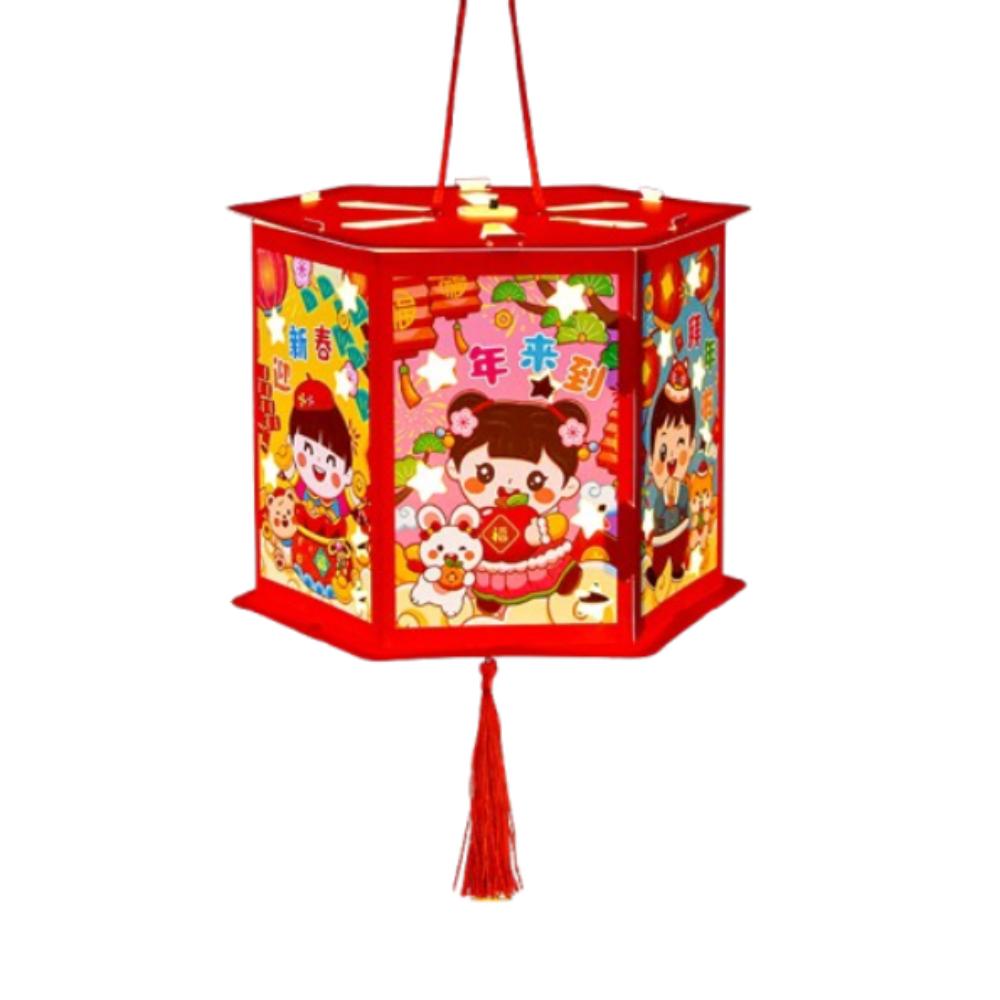 Cartoon 2025 Snake Year Portable Lantern Traditional Celebration Lantern  Home New Year Gift