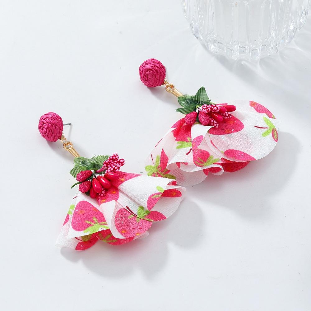 Серьги-кисточки с подвесками, серьги-пусеты с преувеличенными лепестками, романтичные пляжные серьги, отпуск