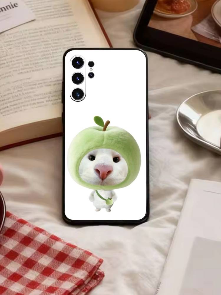 Чехол для телефона с большим глазом, глупой кошкой и мышью для Samsung S26, S25, S24, S23, S22, S21, S20, Plus, Fe, Lite, Другие, Черный чехол