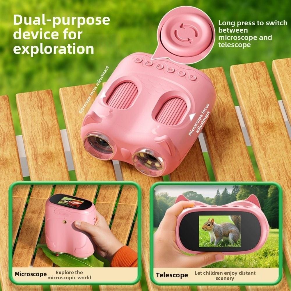 Creative Children's Digital Microscope 2 Inch IPS Screen Mini Portable Microscope Laboratory