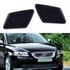 Bumper Headlight Cover 1pair Black Washer Cap Trim Flap For VOLVO S40 V50 05-07