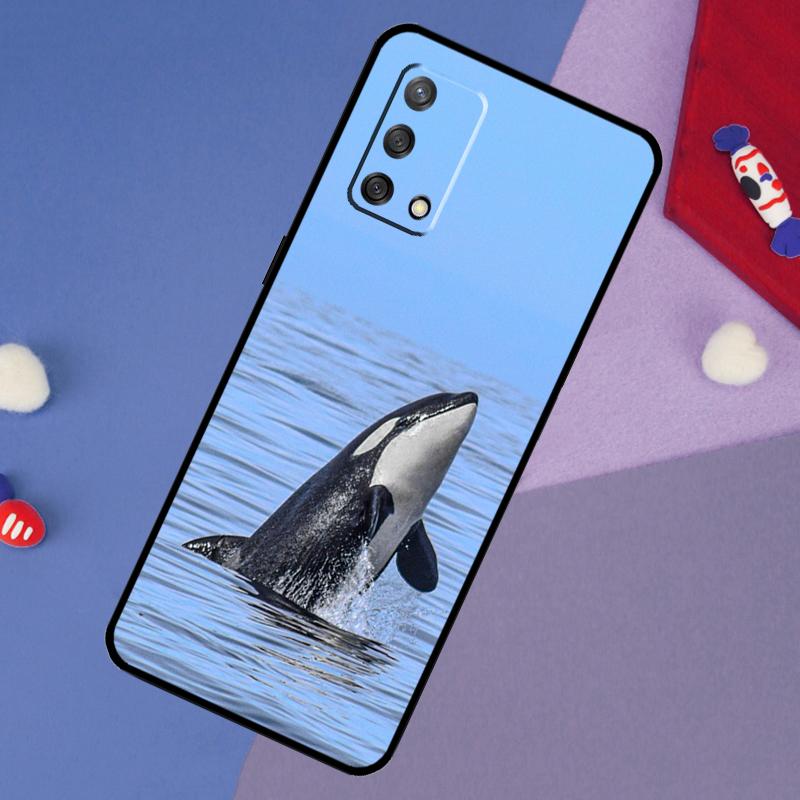 Чехол Косатка Orca для OPPO A98 A78 A58 A18 A96 A76 A16 A15 A17 A77 A5 A9 A74 A94 A52 A72 A53S A54S A57S