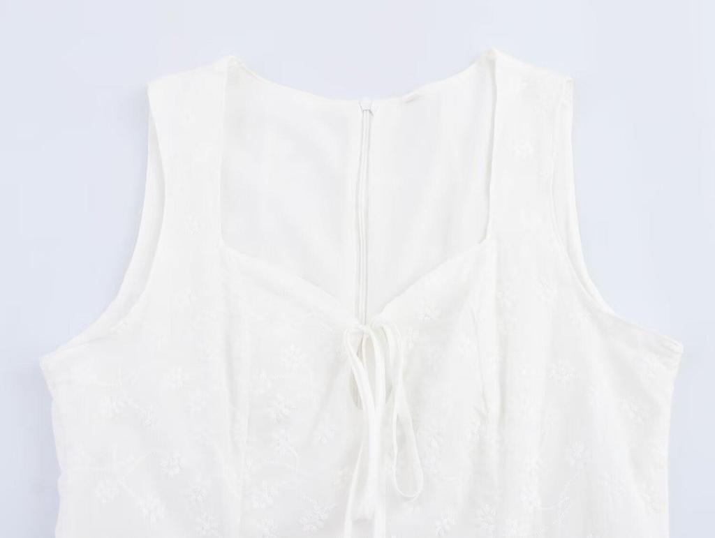 2025 Spring Women's European & American Style Lace-Up Lace Short Dress