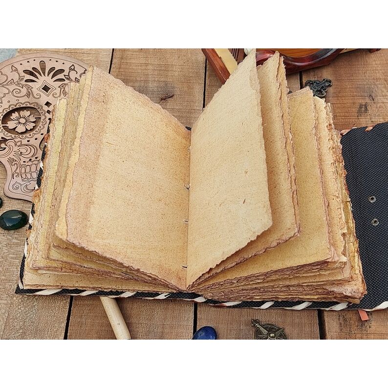Vintage Leather Journal Grimoire Spell Book Third Eye Wicca Pegan Notebook for Travel Sketchbook Men Women Best Gift
