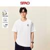 Мужская классическая хлопковая футболка SPAO с вышивкой мишки