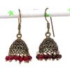 Серебряные серьги в индийском стиле Джумки с драгоценным камнем в племенном стиле Бали 1,50 дюйма I4T02