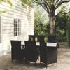 Day and Night - Day and Night Garden Dining Set 7 Pieces Black Synthetic Rattan