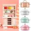 Kitchen Cooking Toys With Pot Cover Miniature Soup Pot Mini Cookware Dollhouse Accessories
