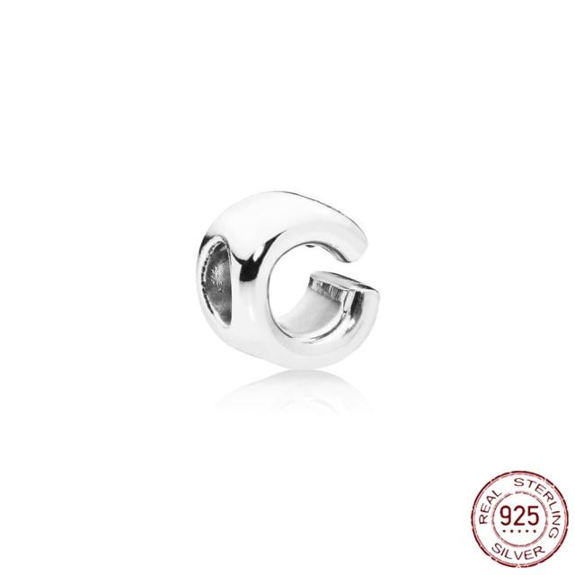 Браслет-подвеска из серебра 925 пробы с буквами AZ и буквами, бусины с именем для женщин, DIY кулон, изготовление ювелирных изделий