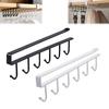 3/6Pcs Shelf Mug Hanger Storage Hooks Simple Installation Under-Cabinet Coffee Mug Holder