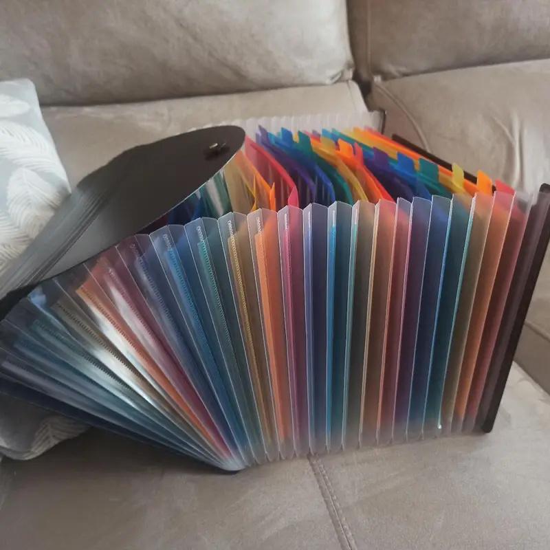 25, 37 Pockets File Folder Accordion File Organizer/Portable Expandable Plastic Filing Box, Paper/Document/ with Colored Tabs Holiday Gift No